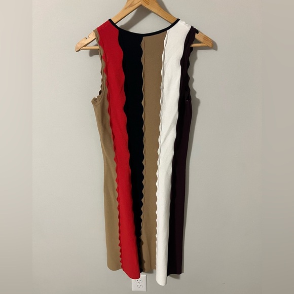 Rare Etcetera Scalloped Colorblock Knit Dress XS - Picture 7 of 8